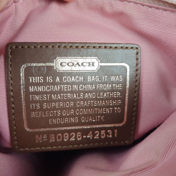 Coach Parker Signature Swingpack Canvas Crossbody Bag in Rose Gold - Picture 9 of 10